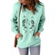 thumbnail image 2 of Sudadera clásica de manga larga con cuello en V y estampado de Halloween para mujer Pompotops FGAJ15119, 2 of 8