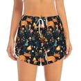 thumbnail image 4 of Lsque Forest Elf Printed Women's Running Shorts with Liner Pockets,Elastic Quick Dry Workout Athletic Gym Yoga Shorts,Womens High Waist Shorts-Medium, 4 of 9
