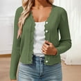 thumbnail image 2 of Women's Short Knit Cardigan With Scallop Collar Elegant Lightweight Comfortable Casual Loose Fit Spring Fall Layering Top Cardigan Sweaters for Women, 2 of 2