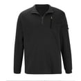 thumbnail image 5 of ZCFZJW Mens Long Sleeve Stand Collar Pullover Sweatshirts Casual 1/4 Zip up Solid Color Athletic Workout Sweatshirt Tops with Chest Zipper Pocket Black M, 5 of 7