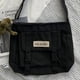 thumbnail image 1 of Bolso Bandolera Bolsa de mensajero de nailon japonés, bolsa de hombro impermeable grande pura (negro) Likrtyny Para Estrenar, 1 of 4