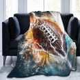 thumbnail image 2 of Football Blanket for Boys Girls, Cool Football Themed Design Printed Throw Blankets for Kids Lap, Chair, Warm Soft Cozy Blanket, 30"x 40", 2 of 6