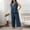 Blue, variant on Oplxuo Women Suits 2 Piece Sets Button Lapel V Neck Sleeveless Blazer Vest and Wide Leg Pants Suit Matching Outfits