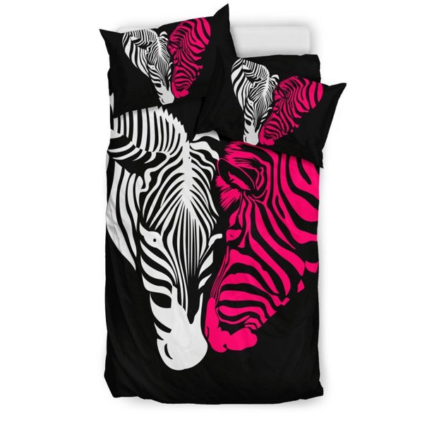 Juego de cama Heat Shap Negro Rosa Cebra