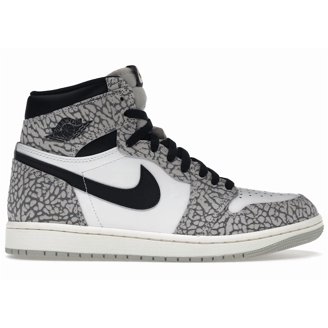 Air Jordan 1 Mid Light Smoke Grey Mens Retro Black White 