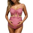 thumbnail image 1 of Gyexs Maternity Swimsuit Two Piece High Waisted Ruffle Bikini Set Beach Adjustable Straps Summer Pregnancy Bathing Suit #01 Watermelon Red, Size S, 1 of 6