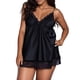 thumbnail image 1 of Gibobby Lencería sexy para mujer Conjunto de Liguero con Sujetador de Encaje, Lencería Elegante y Exquisita para Mujer para Noche de Bodas, Luna de Miel y Más(Negro, 4XG), 1 of 3