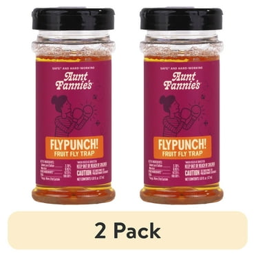 (2 pack) Aunt Fannie's FlyPunch! Fruit Fly Trap for Indoor Use, 6 oz