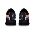 thumbnail image 4 of Patriotic Eagle Veteran Kneeling Soldier ChriStCross Memorial Day American flag Shoes Sneakers Black Size 9, 4 of 7