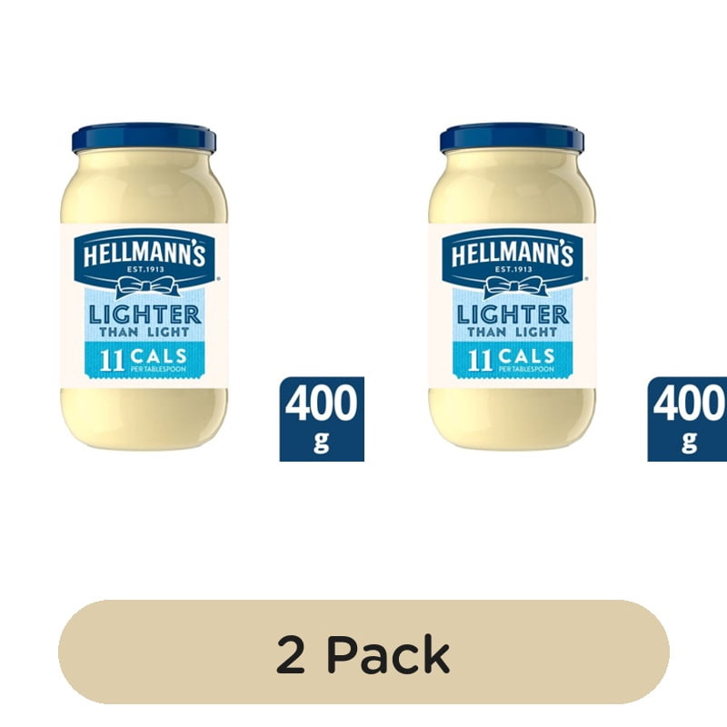 Hellmann's Lighter than Light Mayonnaise 400g, British Import (Pack of 2)