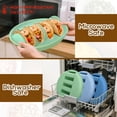 thumbnail image 3 of MOQIN Silicone Taco Holder Plates, Reusable Taco Shell Holders with Dividers Silicone Taco Holders, Compact Taco Rack 4-Slot for Street/Hard Shell Tacos, Party Taco Server Mini Taco Holder, 3 of 7