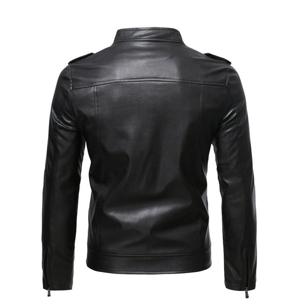 zanvin Men s Leather Plus Fleece Jacket Motorcycle Jacket Warm