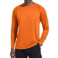 thumbnail image 2 of BRDFRL Swim Shirt Men UPF 50 Long Sleeve Sun Protection Shirts UV Shirts Cooling Shirts for Men Workout Shirts Hiking Athletic Tee Tops T-Shirts Rash Guard High Visibility Shirts for Men Orange S, 2 of 6