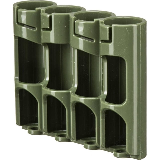 Storacell by Powerpax Caddy de Rangement pour Piles Slimline AA, Vert Militaire - Contient 4 Piles (Non Incluses)