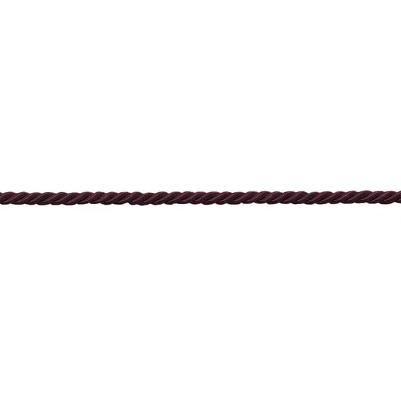 3/16" (0.5cm) Small Twisted 3-ply Rope Cord Trim # 0316NL,, Dark Wine Red #E10 (Dark Burgundy Red) Sold By The Yard (36"/3 ft/0.9m)