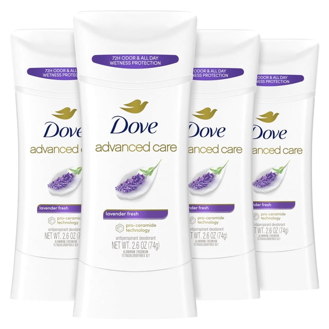 Desodorante antitranspirante en barra Dove Advanced Care Lavender