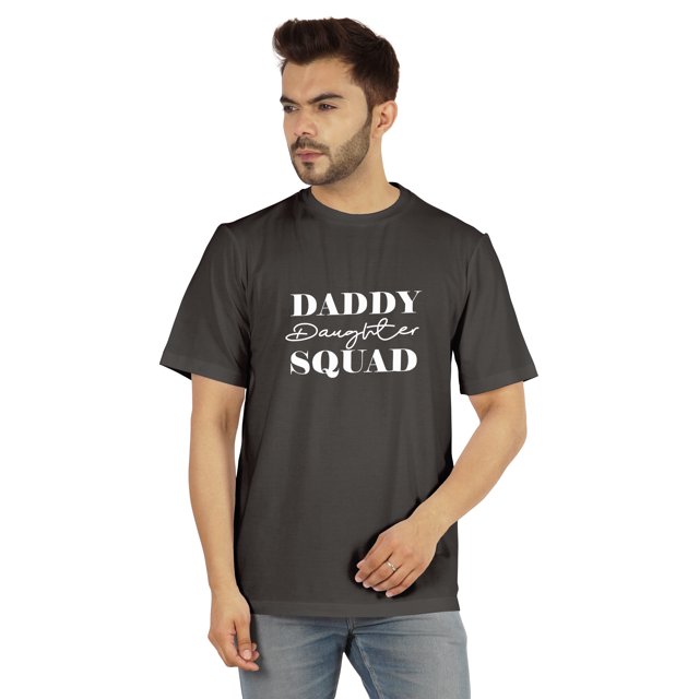 Inkmeso T-shirt Graphique Imprimé pour Hommes Daddy Daughter Squad€ T-shirt Col Rond Tee pour Pères / Papa