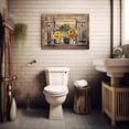 thumbnail image 5 of Farmhouse Floral in Window Canvas Wall Art Scripture Picture Country Rustic Painting for Kitchen Bathroom Bedroom Living Room Framed Wall Art Decor 16‘‘ x 12‘‘, 5 of 6