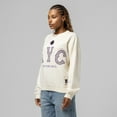 thumbnail image 2 of Women's Mitchell & Ness  Cream New York Mets Premium Oversized Crewneck Sweatshirt, 2 of 7