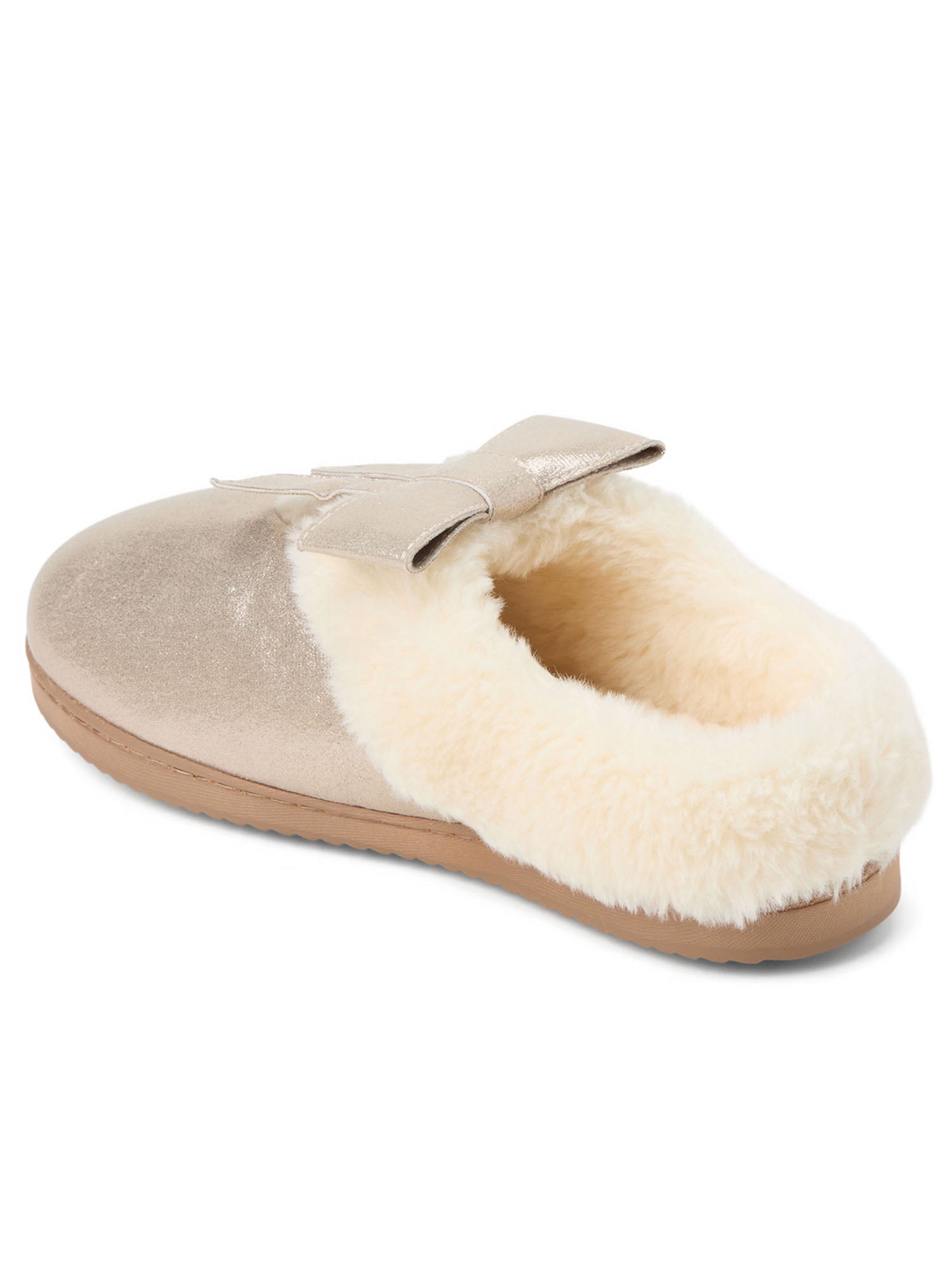 Dearfoams Cozy Comfort Women's Mary Jane Bow Slip On Scuff Slippers
