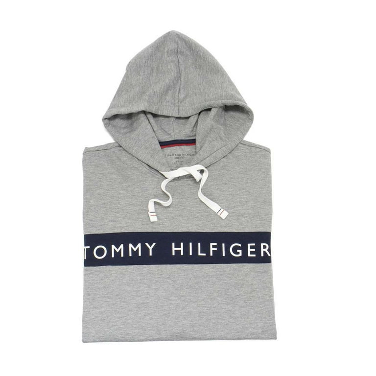 Tommy Hilfiger Men\'s Modern Essentials Signature Hoodie, Grey Heather,L -  US