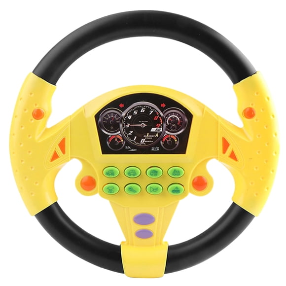 Jierger Children's Small Steering Wheel Early Education Puzzle Sound Toy Small Steering Wheel Simulated Steering Toy Educational Toys Birthday Gifts for 3 4 5 6 7 8-12 Year Old Boys Girls