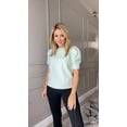 thumbnail image 4 of Sherrylily Spring Women Puff Short Sleeve Sweater Tops Crew Neck Casual Blouses, 4 of 6