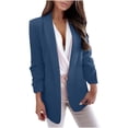 thumbnail image 3 of Aboser Long Blazers for Women Business Casual Suit Jackets Slimming Long Sleeve Blazer Jacket One Button Lightweight Cardigan Work Office Outerwear, 3 of 9