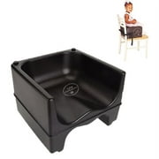 BLACK Dual Height Plastic NSF Stackable Restaurant Booster Seat Chair