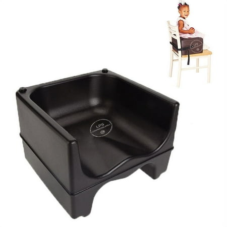BLACK Dual Height Plastic NSF Stackable Restaurant Booster Seat Chair