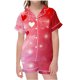thumbnail image 1 of Odeerbi 2-12 Años Niños Niñas Verano Día de San Valentín Pijama de Satén Solapa Con Muescas Manga Corta Pantalones Cortos Conjunto, 1 of 9
