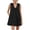 Black, variant on Efsteb Women's Sleeveless Tank Mini Dress V Neck Ruched Short Dress with Side Pockets Summer Dresses (Black,XXL)