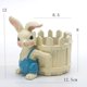 thumbnail image 5 of Mini Contenedor en forma de conejo Zulema de resina de orificio Azul para macetas, 5 of 8