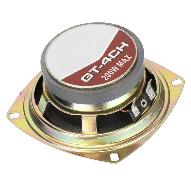 4 Inch Coaxial Car Audio Speaker, 200W Car Stereo Speaker Loudspeaker With Voice Coil Heatsink, Quick Replacement For Car Audio Sound System