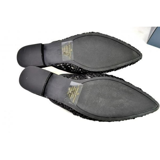 Woven outlet backless mules