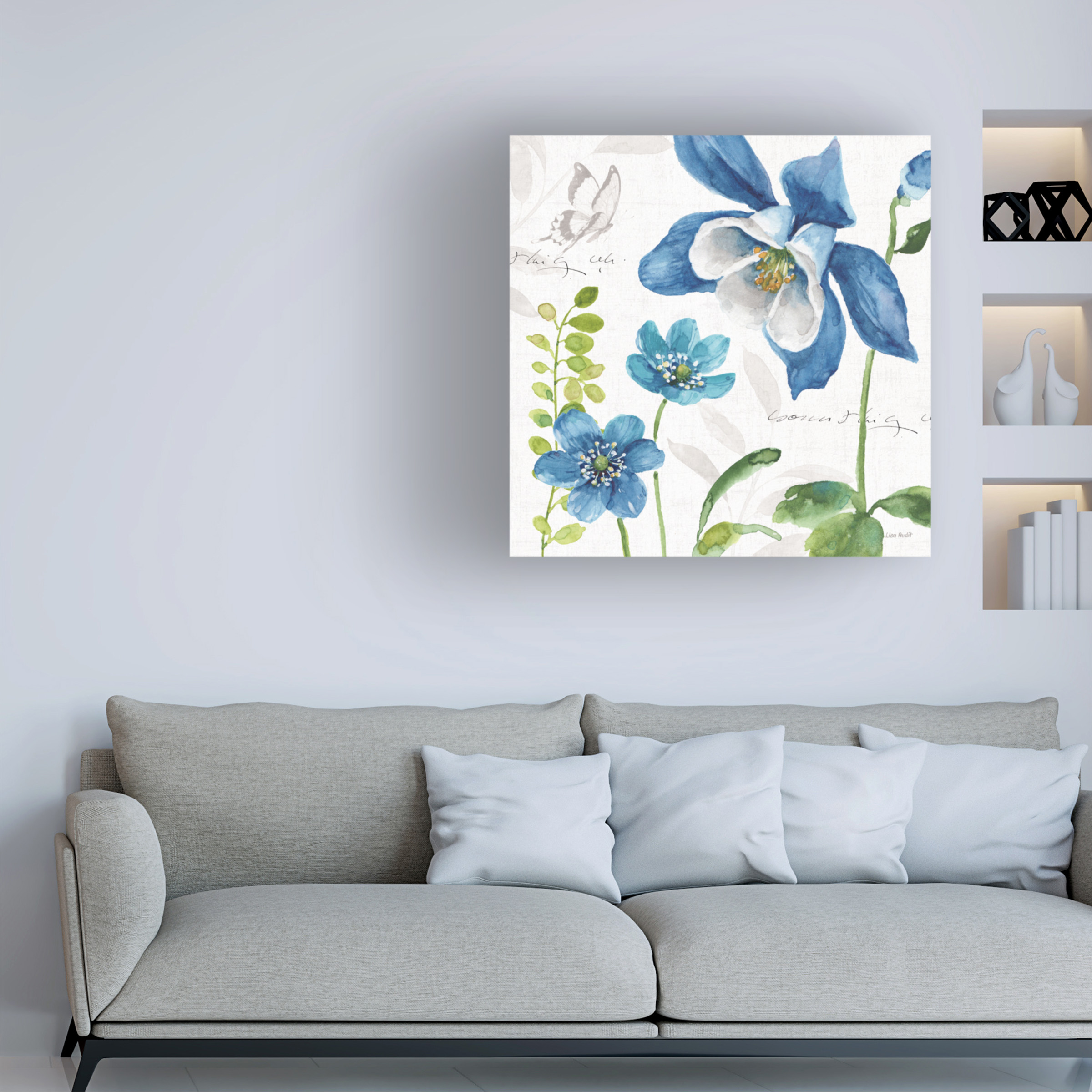 Trademark Fine Art 'Blue and Green Garden III' Canvas Art by Lisa Audit