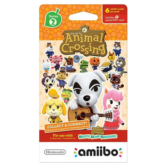 3DS Animal Crossings amiibo Cards Series 2, 6 Count