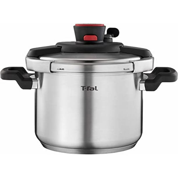 Olla a Presión de Acero Inoxidable T-fal Clipso de 6.3 Cuartos, Inducción