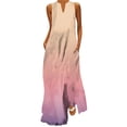 thumbnail image 1 of adviicd Robes Mignonnes pour Femmes Robe Tunique d'Été Décontractée Ample à Manches Courtes Col Rond Robe Fluide Rose,XXXXXL, 1 of 4