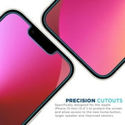 Tech Armor HD Clear Plastic Film Screen Protector NOT Glass for Apple New iPhone 13 mini 5.4 - Case-Friendly, Scratch Resistant, Haptic Touch Accurate [4-Pack]