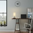 thumbnail image 5 of Lavish Home Small LED Desk Lamp with USB Charging Port (Linen/Brown), 5 of 7