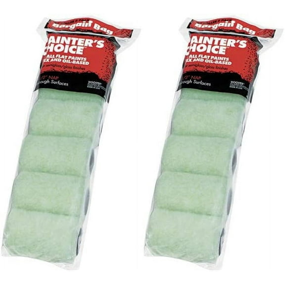 Wooster Genuine 4" Painter's Choice 1/2" Nap Trim Roller 2 Sets Of 6-Pack # R271-4-2PK