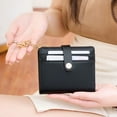 thumbnail image 5 of BRICH Slim Wallet for Women,Rfid Blocking Bifold Credit Card Holder with Zipper Coin Pocket,Id Window,Keychain Black One Size, 5 of 5