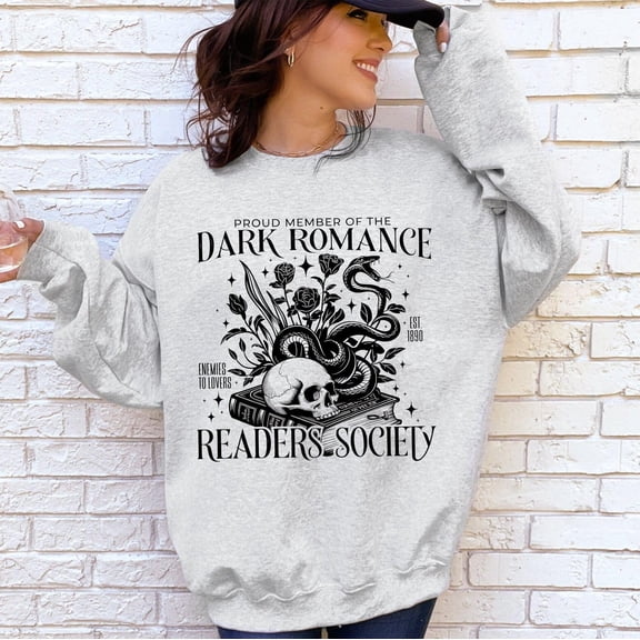 Velto Dark Romance Readers Society Romantasy Library Book Lover Sweatshirt Full size S-5XL