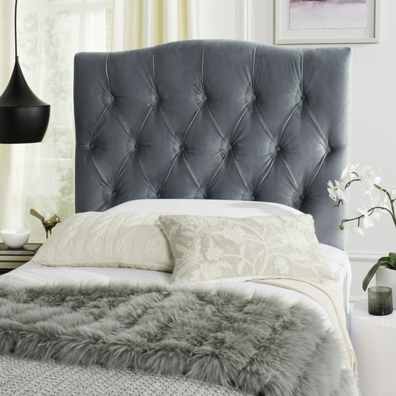 SAFAVIEH Axel Modern Glam Tufted Headboard, Twin, Wedgwood Blue