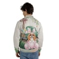 thumbnail image 5 of Easter Egg Cavalier King Charles Spaniel Bunny Ear Welcome Spring Truck All Over Print 3D Baseball Jacket Dog Lover Gifts Bomber Jacket Softball - 12002, 5 of 6
