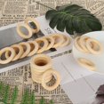 thumbnail image 3 of 100 Piezas Anillos de Madera Natural para Manualidades Anillos de Encaje de 55 Mm Anillos de Madera Maciza para Manualidades DIY Conectores FabricacióN de Joyas, 3 of 7