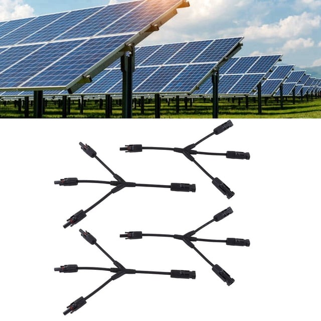 Cable paralelo de rama fotovoltaica del panel solar, 2 juegos de cable paralelo de rama fotovoltaica del panel solar Accesorios del panel solar de alta capacidad Jadeshay A