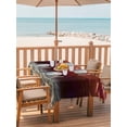 thumbnail image 2 of Outdoor Tablecloth with Umbrella Hole for Patio/Picnic/Party/Camping, Red Ocean Waves Waterproof Table Cloth Rectangle Table Cover Washable, Summer Beach Coastal Abstract (60"x 84"), 2 of 8
