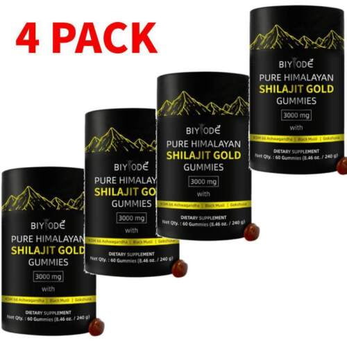 Pure Himalayan Shilajit Gummies Immune Support with=Ashwagandha,Chaga Mushroom~- NEW Better